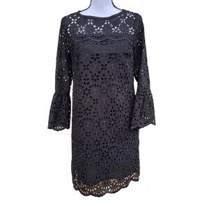 J Crew Bell Sleeve Eyelet Cocktail Dress Size 2 NWT